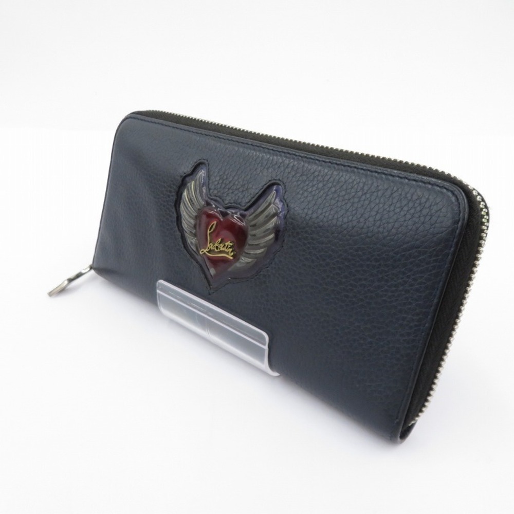 Christian Louboutin PANETTONE MEXILOUBI Long Wallet Navy Blue